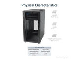 StarTech.com RK2236BKF 22U 36in Knock-Down Server Rack Cabinet