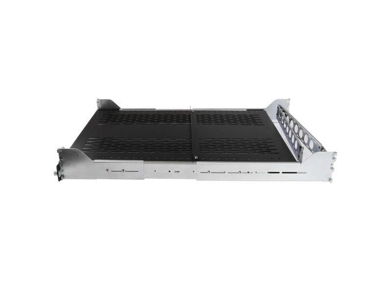 StarTech UNISLDSHF19M 2U 125lb Sliding Vented Rack Mount Shelf with integrated cable management