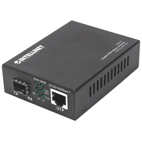 Intellinet 508216 Gigabit PoE+ Media Converter