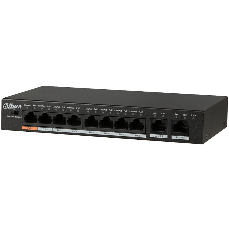 Dahua Technology DH-PFS3010-8ET-96 10-Port Fast Ethernet PoE+ Switch