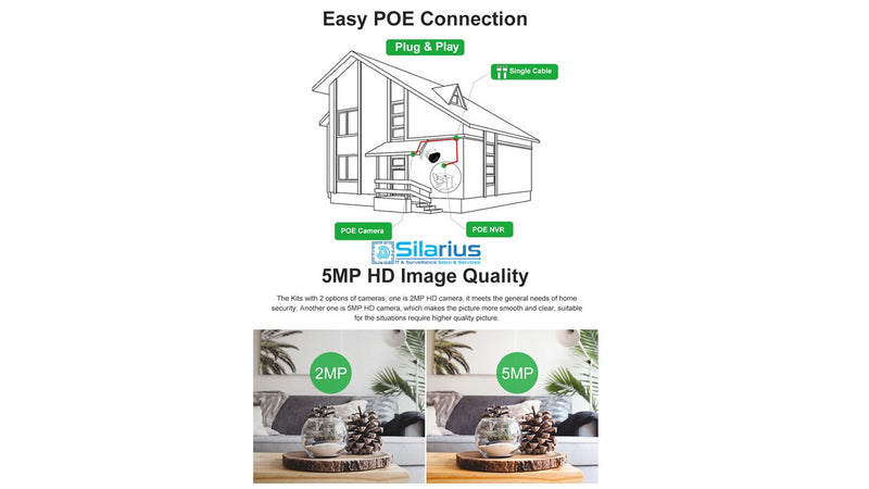 Silarius SIL-HDWIFI5MP36 Outdoor IP67 WiFi Dome Camera 5MP, 3.6mm lens (NDAA Compliant)