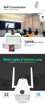 Silarius SIL-LIGHTSWIFI2MP28 WiFi, APP enabled, fixed, 2MP full HD, Alarm lights, Outdoor camera, 2-Way Audio - 2.8mm lens