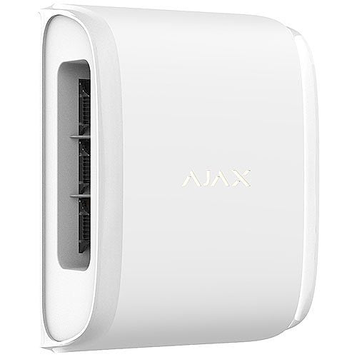 AJAX 42803.81.WH3 Wireless Outdoor Dual-Side Curtain-Type Motion Detector with Anti-Masking and Pet Immunity, White