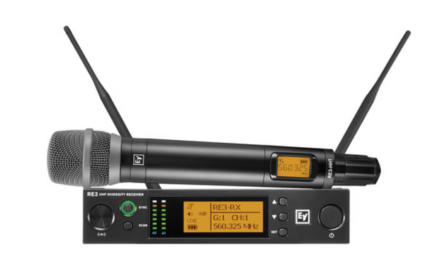 Electro-Voice RE3-RE520-5H Wireless Handheld Microphone System with RE520 Wireless Mic (5H: 560 to 596 MHz)