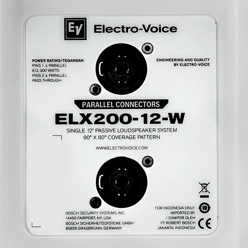 Electro-Voice ELX200-12-W 12" 2-Way Passive Speaker in White