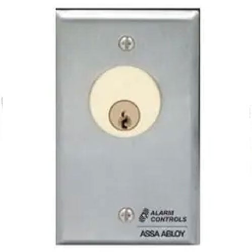 Alarm Controls MCK-4-5 MKT Series Mortise Cylinder Station, Single Gang