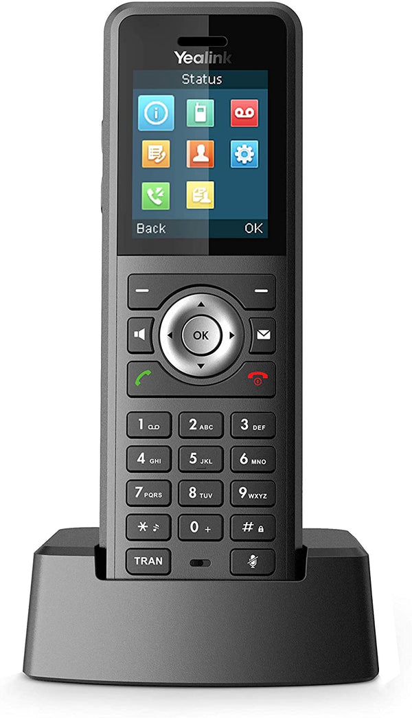 Yealink W59R Cordless Ruggedized DECT IP Phone, Base Station Not Included, 1.8-Inch Color Display, Power Adapter Included