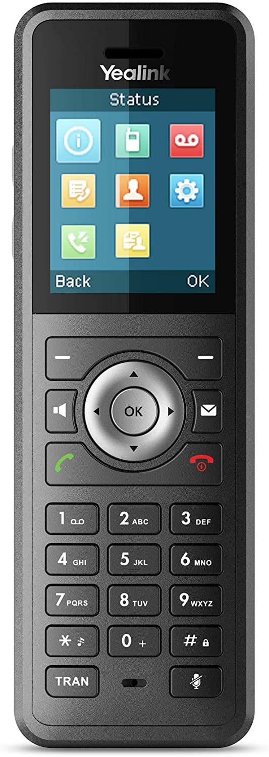 Yealink W59R Cordless Ruggedized DECT IP Phone, Base Station Not Included, 1.8-Inch Color Display, Power Adapter Included