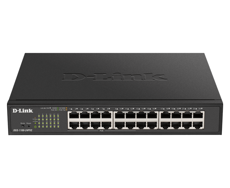 D-Link DGS-1100-24PV2 24-Port Gigabit PoE Smart Managed Switch