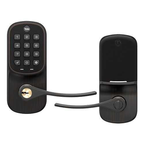 Yale YRL216-ZW2-0BP Assure Lever Push Button Keypad Lever Lock with Z-Wave Plus, Oil Rubbed Bronze