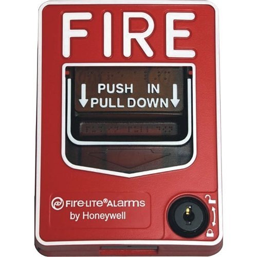 Fire-Lite BG-12LX Dual Action Addressable Pull Station with Key Locking Feature